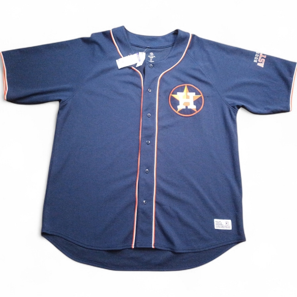 Men's Navy Blue Astros Baseball Jersey